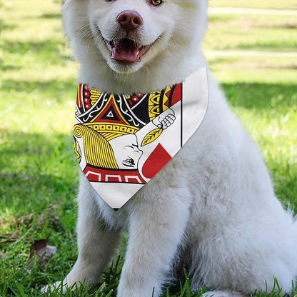 Jack Of Hearts Playing Card Print Over The Collar Dog Bandana