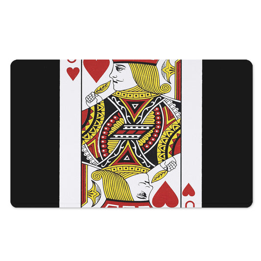 Jack Of Hearts Playing Card Print Polyester Doormat