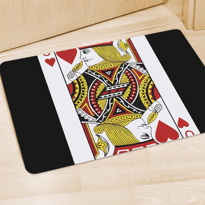 Jack Of Hearts Playing Card Print Polyester Doormat