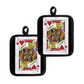 Jack Of Hearts Playing Card Print Pot Holders