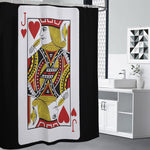 Jack Of Hearts Playing Card Print Premium Shower Curtain