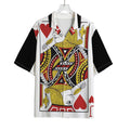 Jack Of Hearts Playing Card Print Rayon Hawaiian Shirt