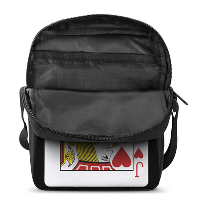 Jack Of Hearts Playing Card Print Rectangular Crossbody Bag