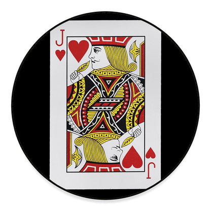 Jack Of Hearts Playing Card Print Round Floor Mat