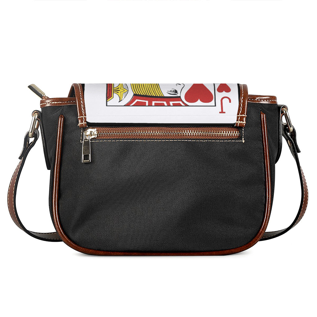 Jack Of Hearts Playing Card Print Saddle Bag