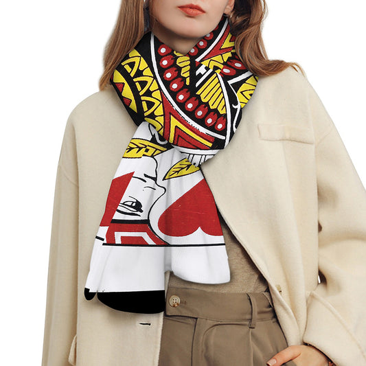 Jack Of Hearts Playing Card Print Scarf