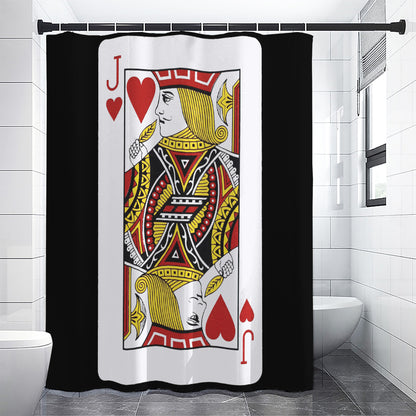Jack Of Hearts Playing Card Print Shower Curtain