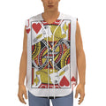 Jack Of Hearts Playing Card Print Sleeveless Baseball Jersey