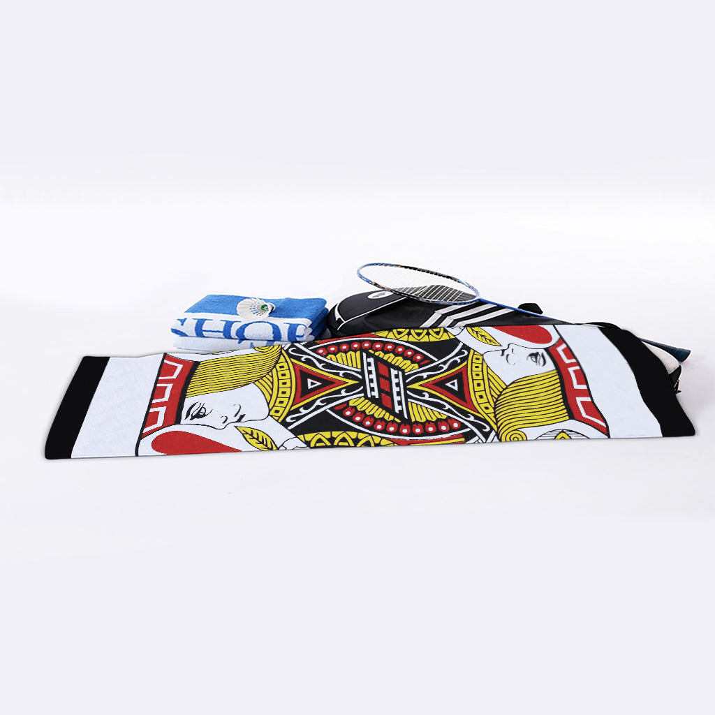 Jack Of Hearts Playing Card Print Sports Towel