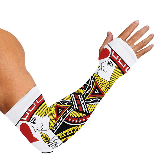 Jack Of Hearts Playing Card Print Sun Protection Arm Sleeves