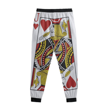 Jack Of Hearts Playing Card Print Sweatpants