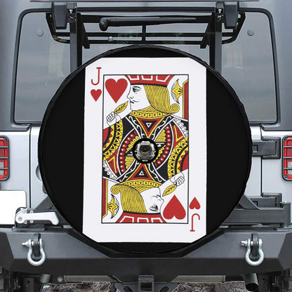 Jack Of Hearts Playing Card Print Tire Cover With Camera Hole