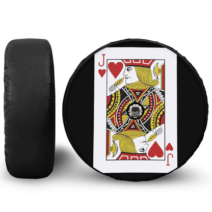 Jack Of Hearts Playing Card Print Tire Cover With Camera Hole