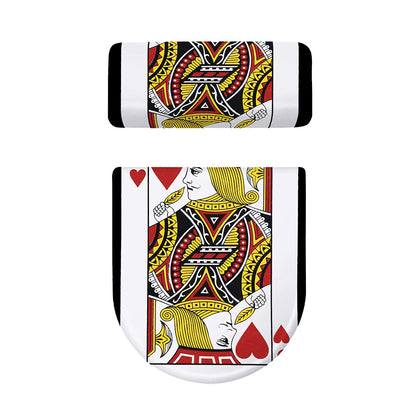 Jack Of Hearts Playing Card Print Toilet Lid And Tank Cover Set