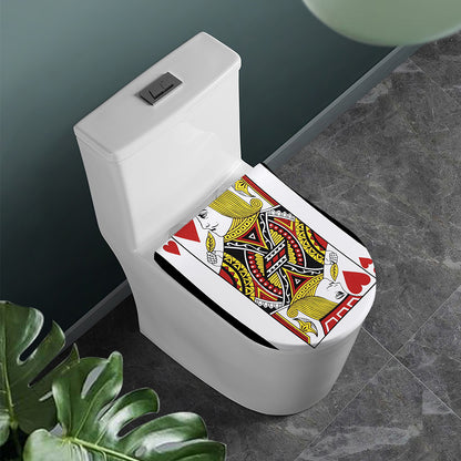 Jack Of Hearts Playing Card Print Toilet Lid Cover