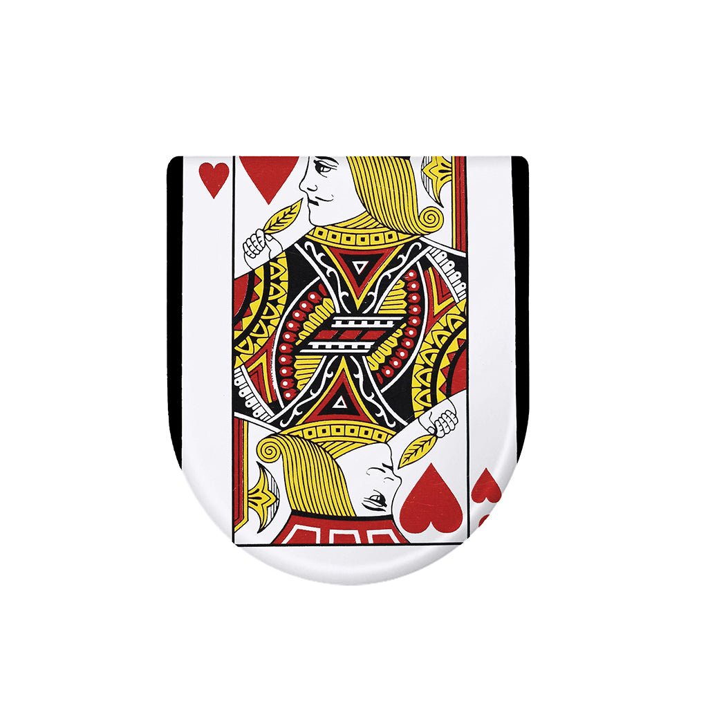 Jack Of Hearts Playing Card Print Toilet Lid Cover