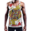 Jack Of Hearts Playing Card Print Men's Workout Tank Top