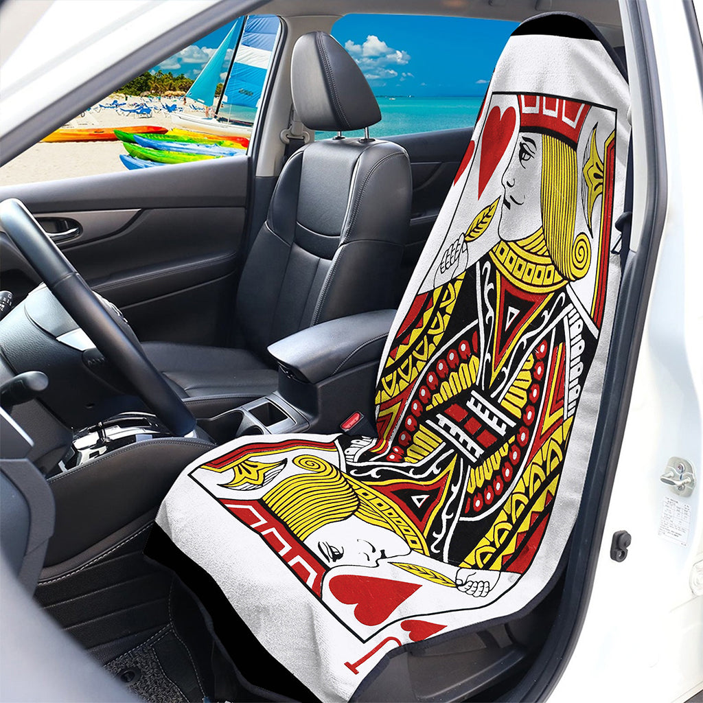 Jack Of Hearts Playing Card Print Waterproof Car Seat Cover