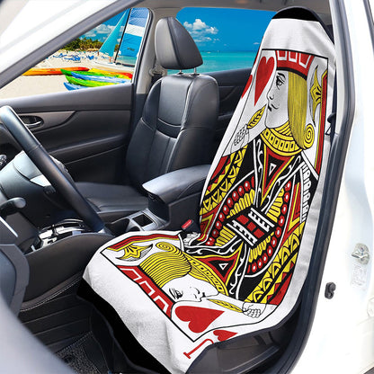 Jack Of Hearts Playing Card Print Waterproof Car Seat Cover