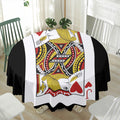 Jack Of Hearts Playing Card Print Waterproof Round Tablecloth