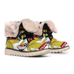 Jack Of Hearts Playing Card Print Winter Boots