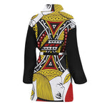 Jack Of Hearts Playing Card Print Women's Bathrobe