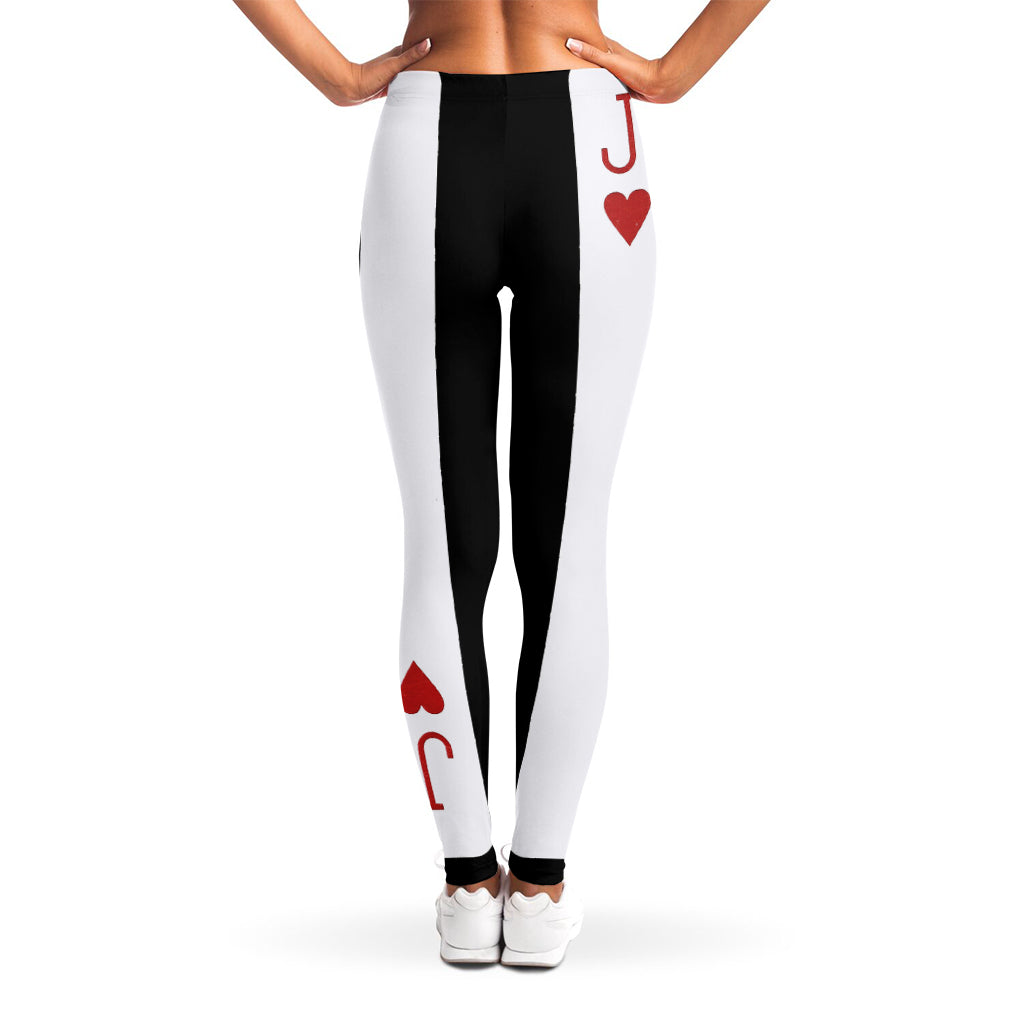Jack Of Hearts Playing Card Print Women's Leggings