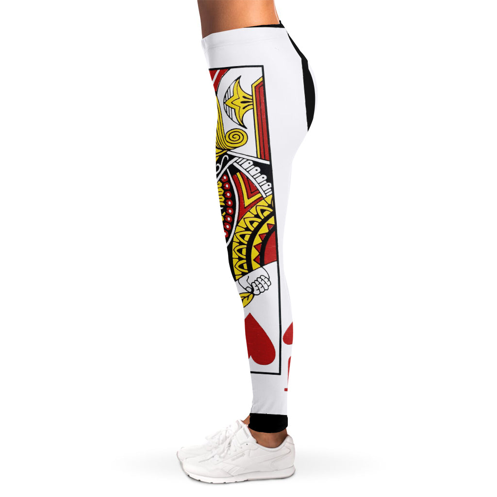 Jack Of Hearts Playing Card Print Women's Leggings