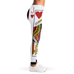 Jack Of Hearts Playing Card Print Women's Leggings
