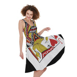 Jack Of Hearts Playing Card Print Women's Sleeveless Dress