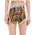Jack Of Hearts Playing Card Print Women's Split Running Shorts