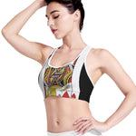 Jack Of Hearts Playing Card Print Women's Sports Bra