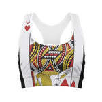 Jack Of Hearts Playing Card Print Women's Sports Bra