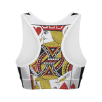Jack Of Hearts Playing Card Print Women's Sports Bra