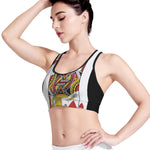 Jack Of Hearts Playing Card Print Women's Sports Bra