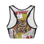 Jack Of Hearts Playing Card Print Women's Sports Bra