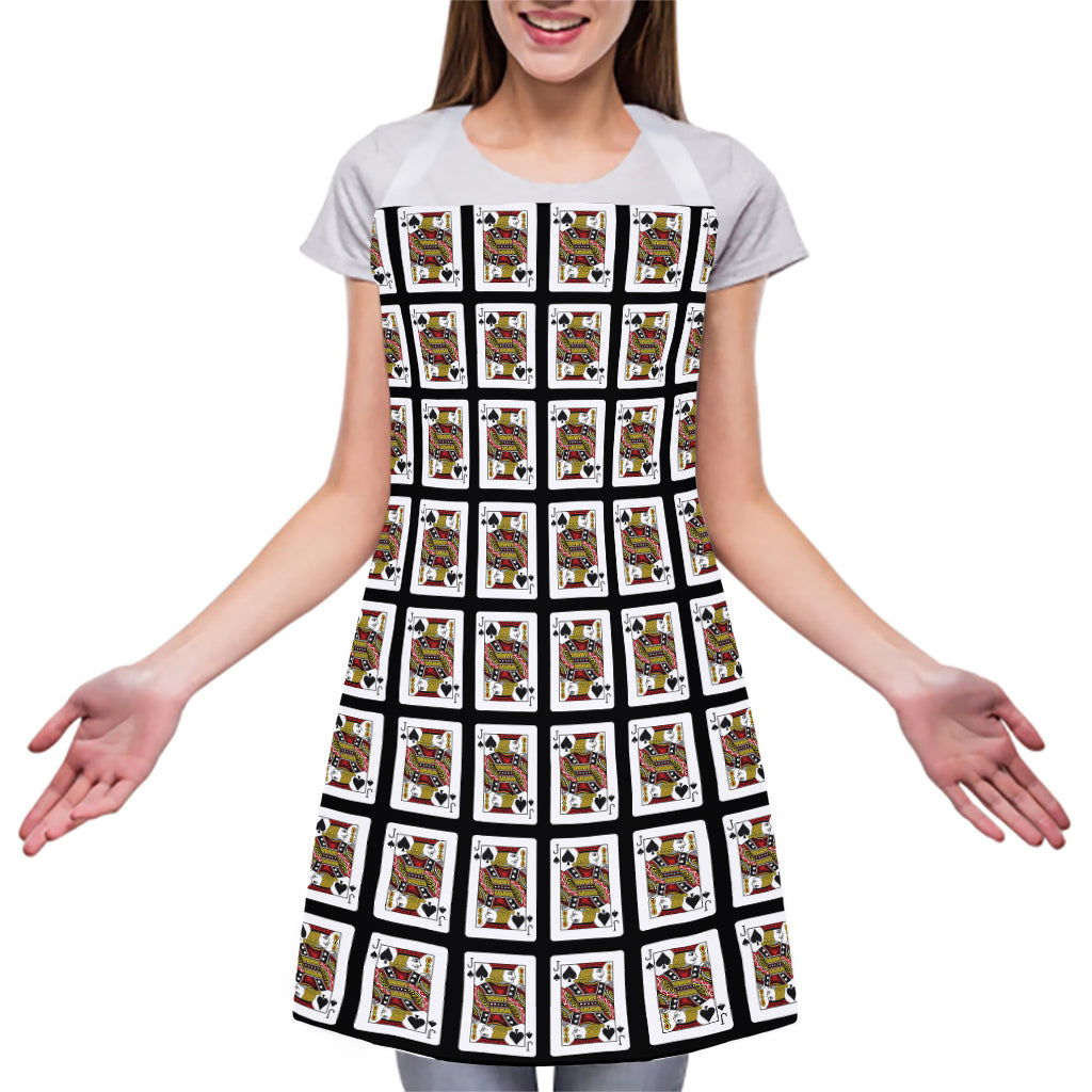 Jack Of Spades Pattern Print Adjustable Apron