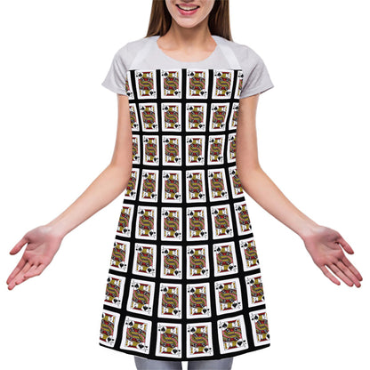 Jack Of Spades Pattern Print Adjustable Apron