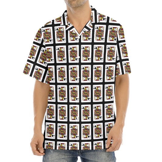 Jack Of Spades Pattern Print Aloha Shirt