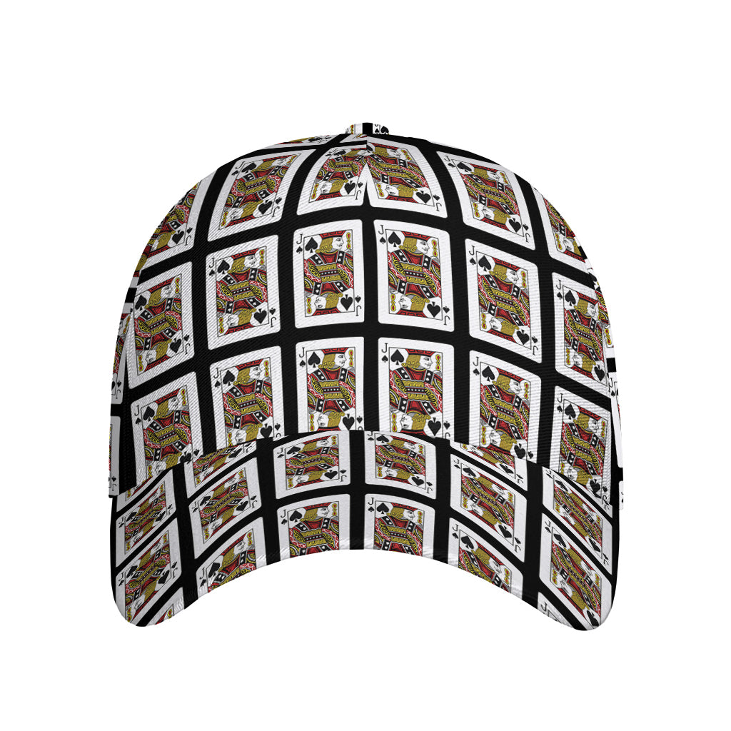 Jack Of Spades Pattern Print Baseball Cap
