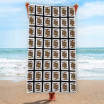 Jack Of Spades Pattern Print Beach Towel