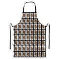 Jack Of Spades Pattern Print Bib Apron With Pocket