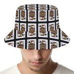 Jack Of Spades Pattern Print Bucket Hat