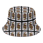 Jack Of Spades Pattern Print Bucket Hat