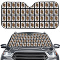 Jack Of Spades Pattern Print Car Windshield Sun Shade