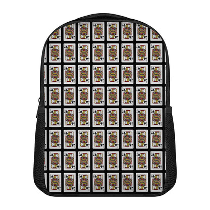 Jack Of Spades Pattern Print Casual Backpack