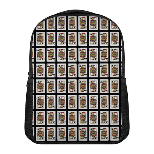 Jack Of Spades Pattern Print Casual Backpack