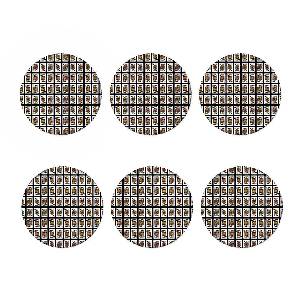 Jack Of Spades Pattern Print Coaster Set