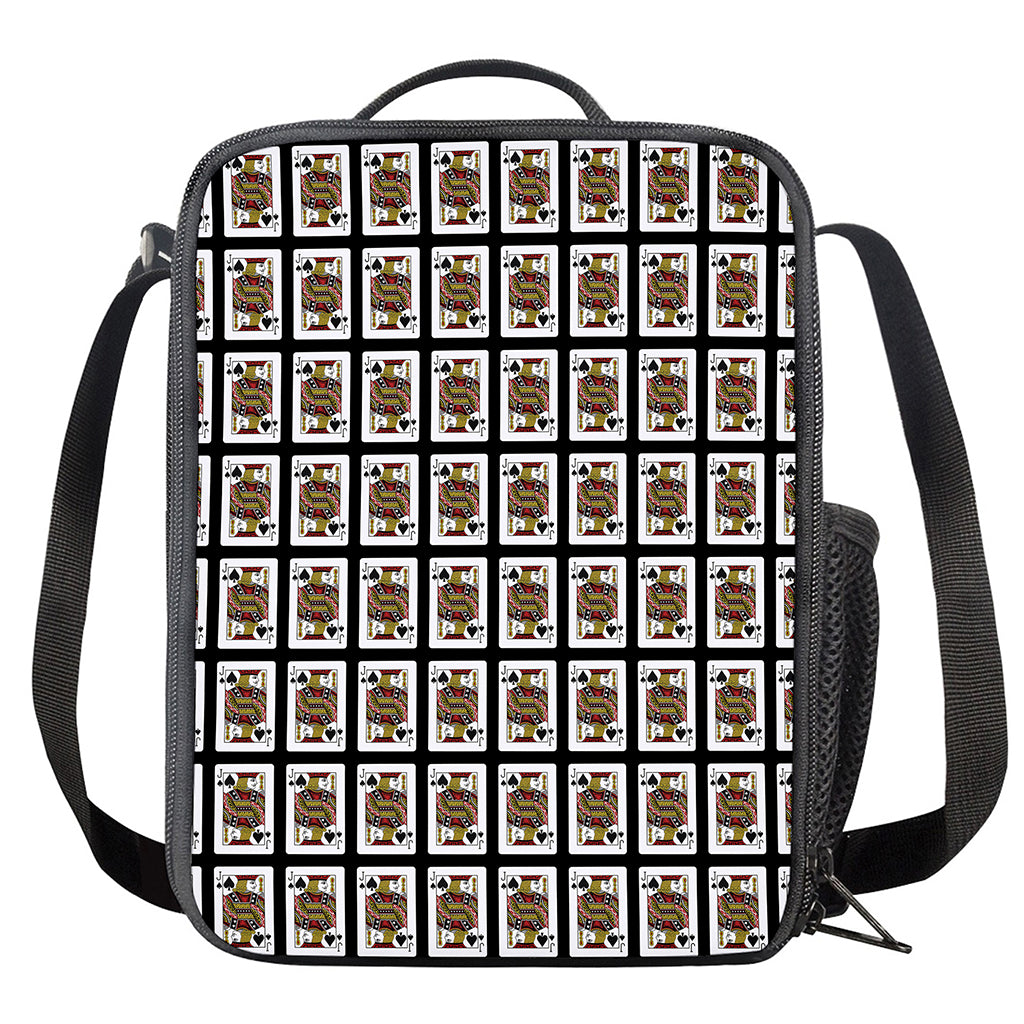 Jack Of Spades Pattern Print Crossbody Lunch Bag