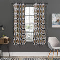 Jack Of Spades Pattern Print Grommet Curtain Panels